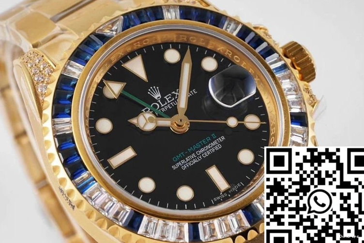 Factory ROF Master SAru II Diamond GMT Rolex 116758 White Blue 0324